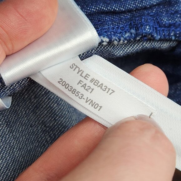 J Crew Pants Womens XL Blue Tie Waist Denim Camp Pant High Rise Drawstring Jean - Picture 12 of 12